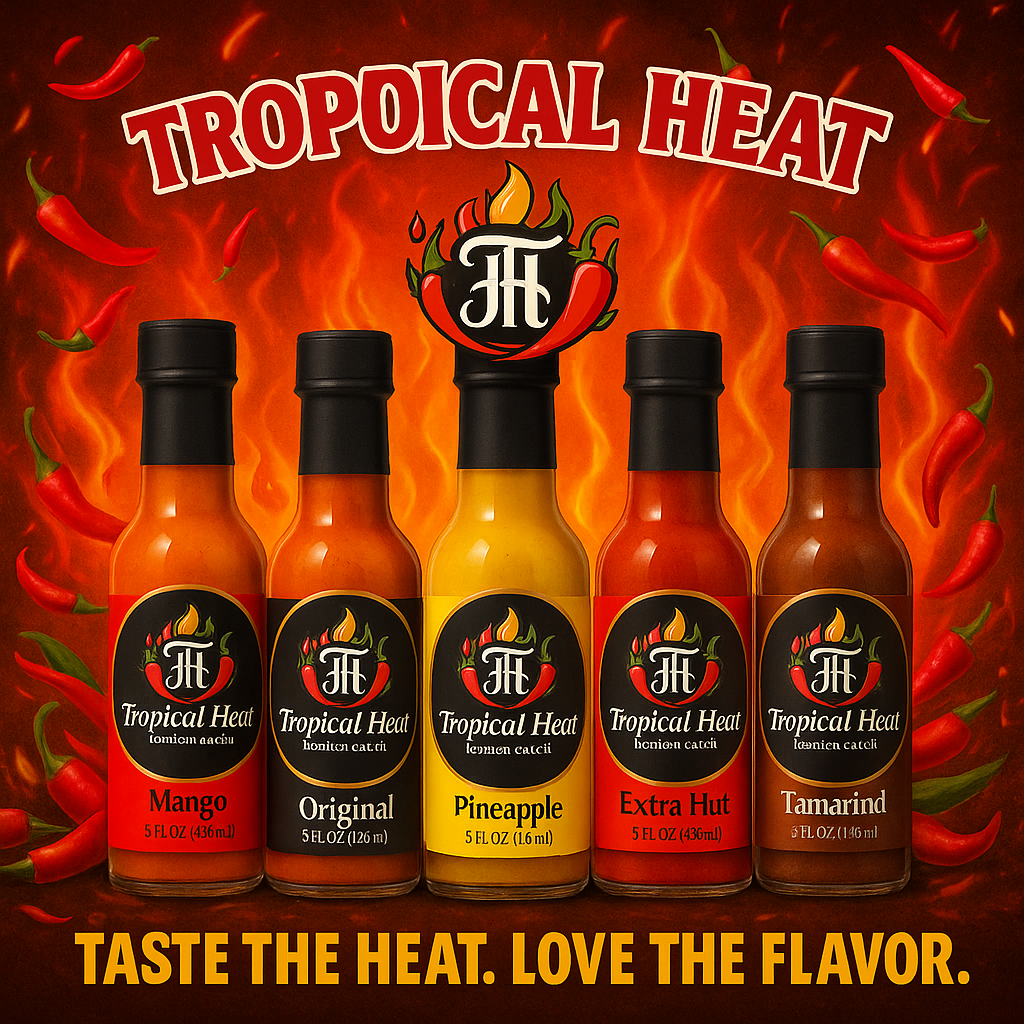 Tropical Heat Pepper Sauce - 5-Pack Bundle