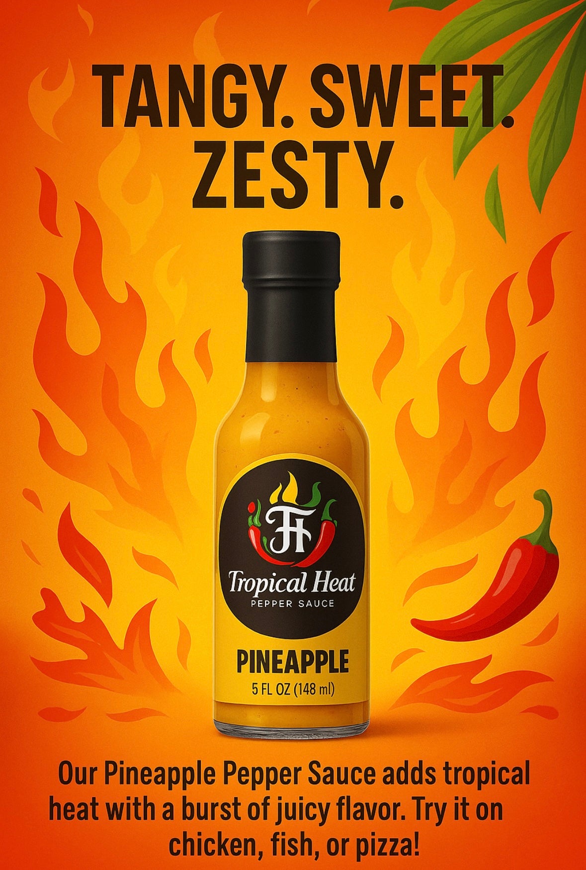 Tropical Heat Pepper Sauce - Pineapple
